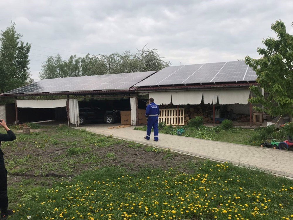 Сумська обл, смт Вороніж. 15 кВтгод. Інвертор SMA STP 15000, панелі LongiSolar mono 300