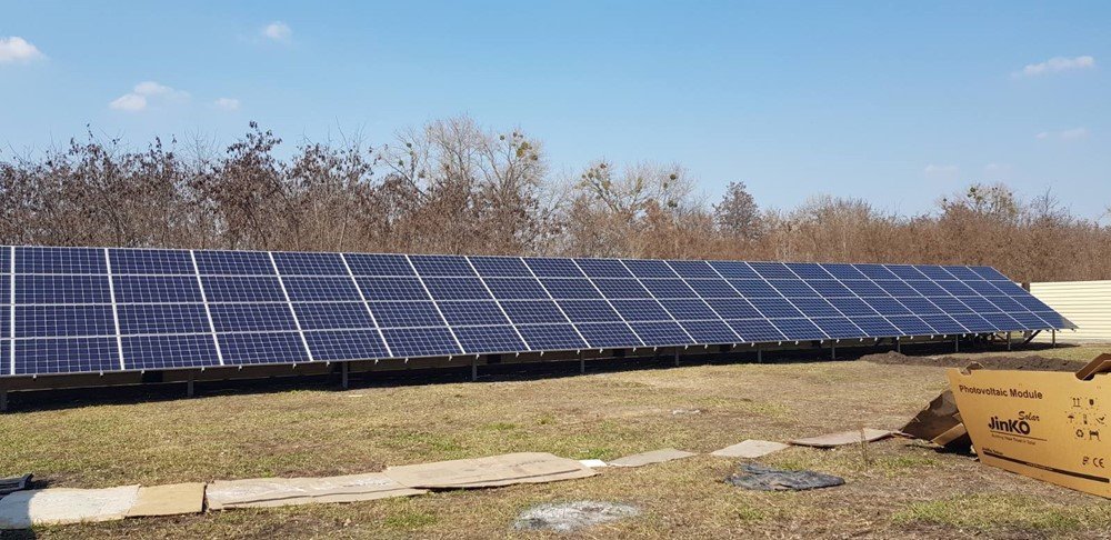 м. Суми. 30 + 12 квтгод. Інвертора SMA STP 12000 TL + Huawei Sun 2000 - 33 KTL-A. Панелі - JinkoSolar 275 poly + JaSolar 320 mono