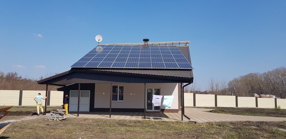 м. Суми. 30 + 12 квтгод. Інвертора SMA STP 12000 TL + Huawei Sun 2000 - 33 KTL-A. Панелі - JinkoSolar 275 poly + JaSolar 320 mono